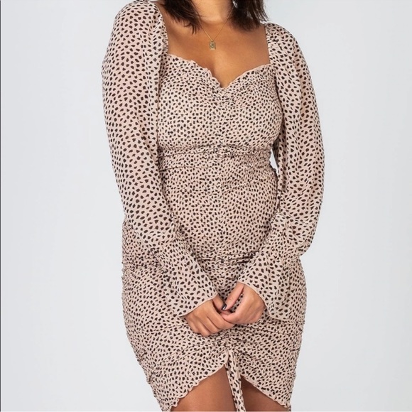 Princess Polly Animal Print Smocked Dress - US 10 - Picture 1 of 12